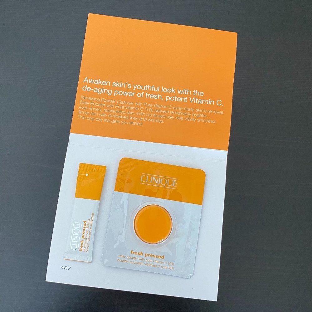 Clinique Fresh Pressed Renewing Powder Cleanser and Daily Booster sample
